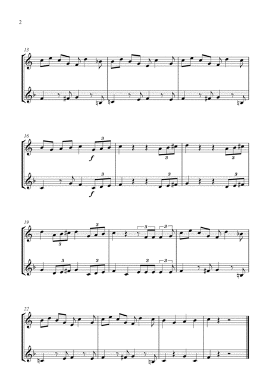 Addams Family Theme Brass Duet scores gallery preview page 2
