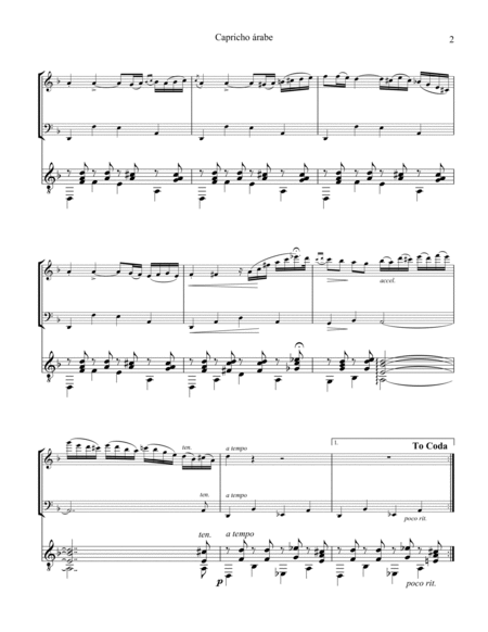 Capricho arabe/Capricho árabe for flute, cello and guitar image number null