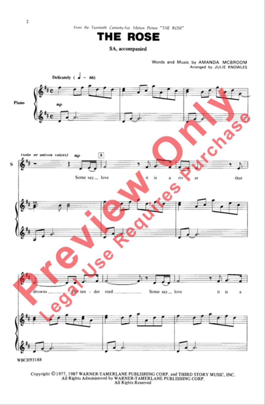 The Rose 2-Part scores gallery preview page 2