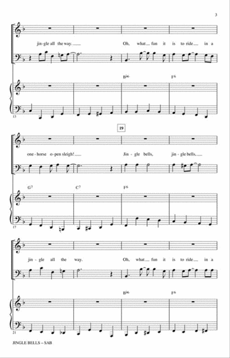 Jingle Bells Jingle Bells 3-Part scores gallery preview page 3