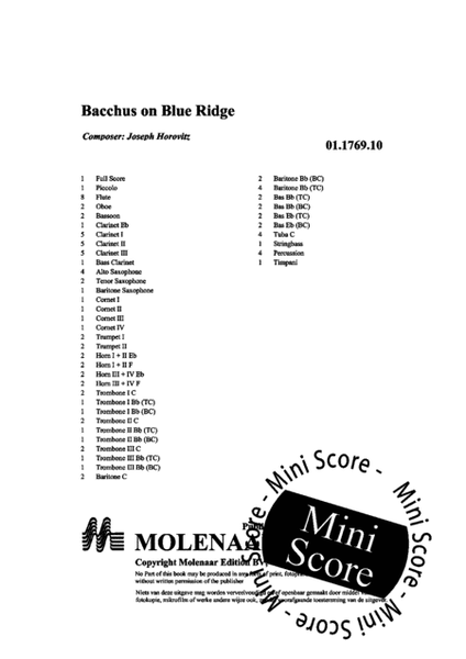 Bacchus on Blue Ridge image number null
