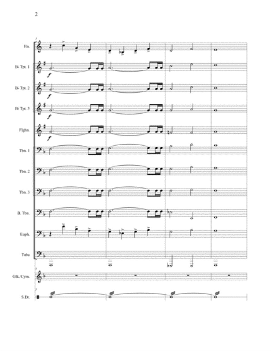 Fanfare and Tarantella Brass Ensemble scores gallery preview page 2