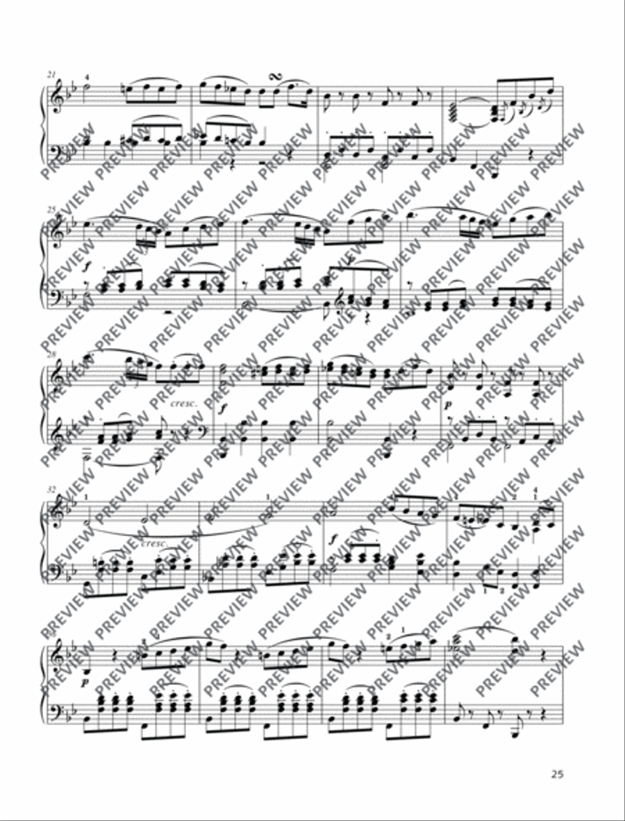 Klavierkonzert d-Moll KV 466 Piano Solo scores gallery preview page 3