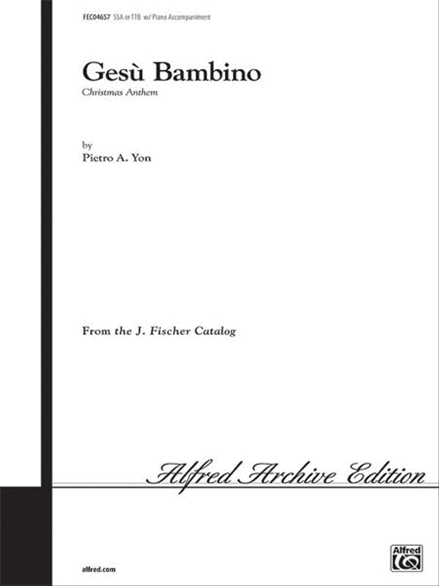 Gesu Bambino (The Infant Jesus) Women's Choir scores gallery preview page 1