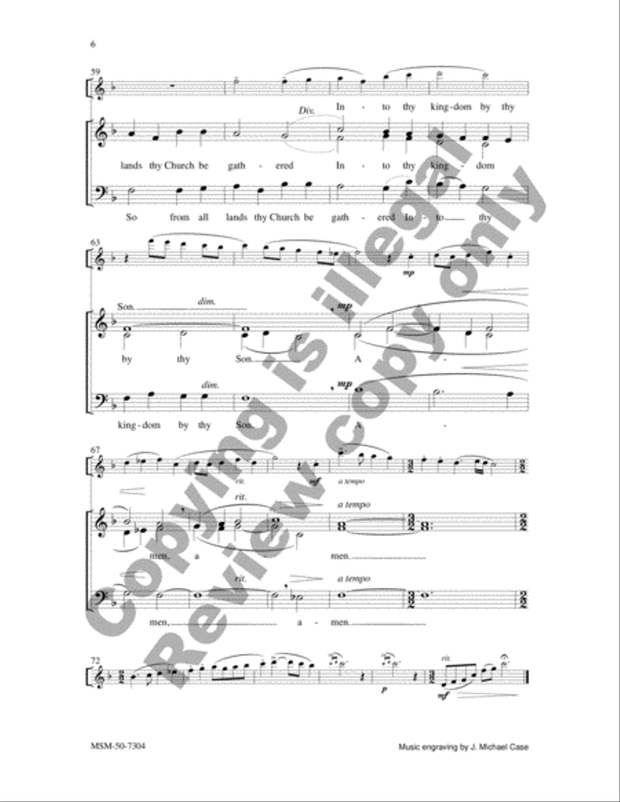 Father, We Thank Thee 3-Part scores gallery preview page 6