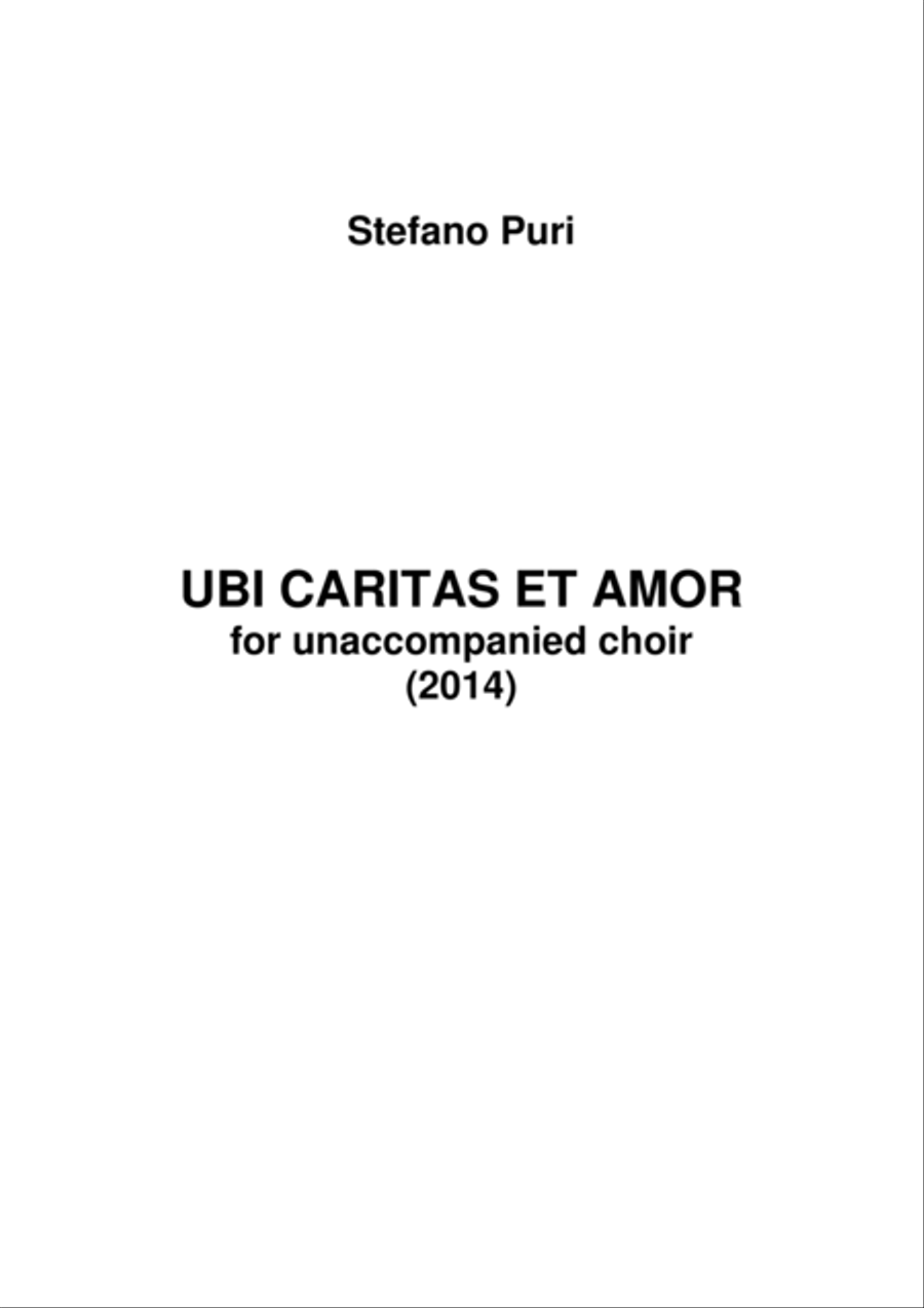 Ubi Caritas et Amor Ubi Caritas et Amor 4-Part scores gallery preview page 1