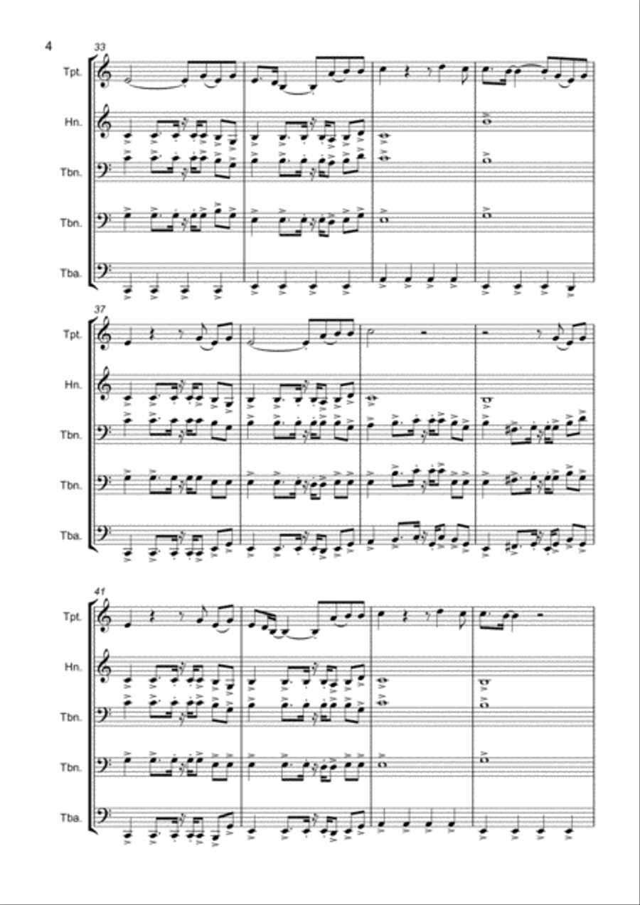 In The Shadows In The Shadows Brass Ensemble scores gallery preview page 4