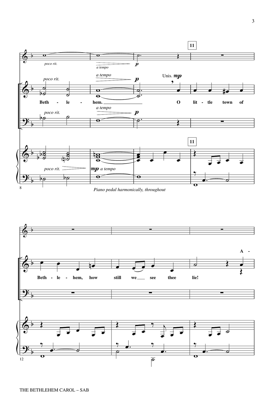 The Bethlehem Carol The Bethlehem Carol 3-Part scores gallery preview page 2