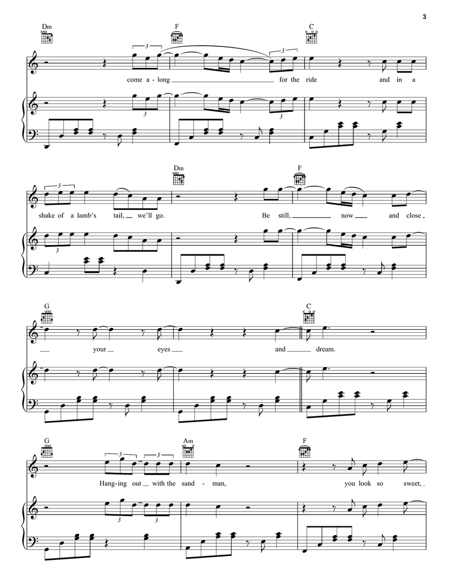 Sandman Sandman Piano, Vocal, Guitar scores gallery preview page 3
