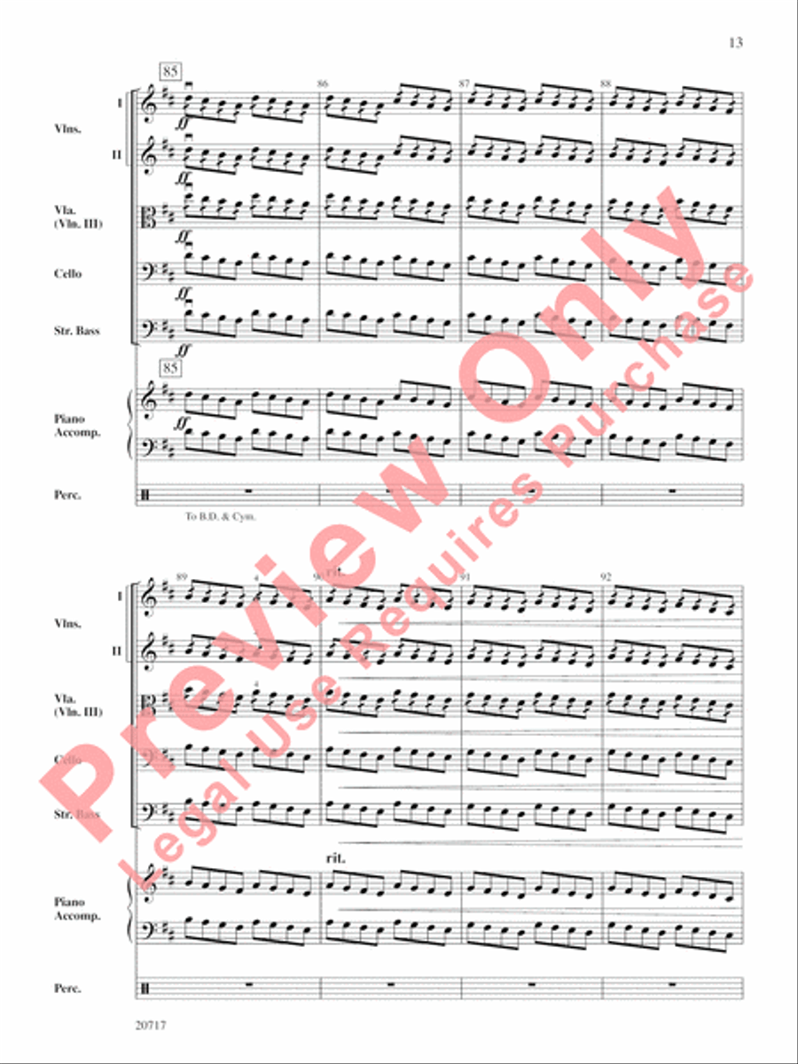 1812 Overture String Orchestra scores gallery preview page 13