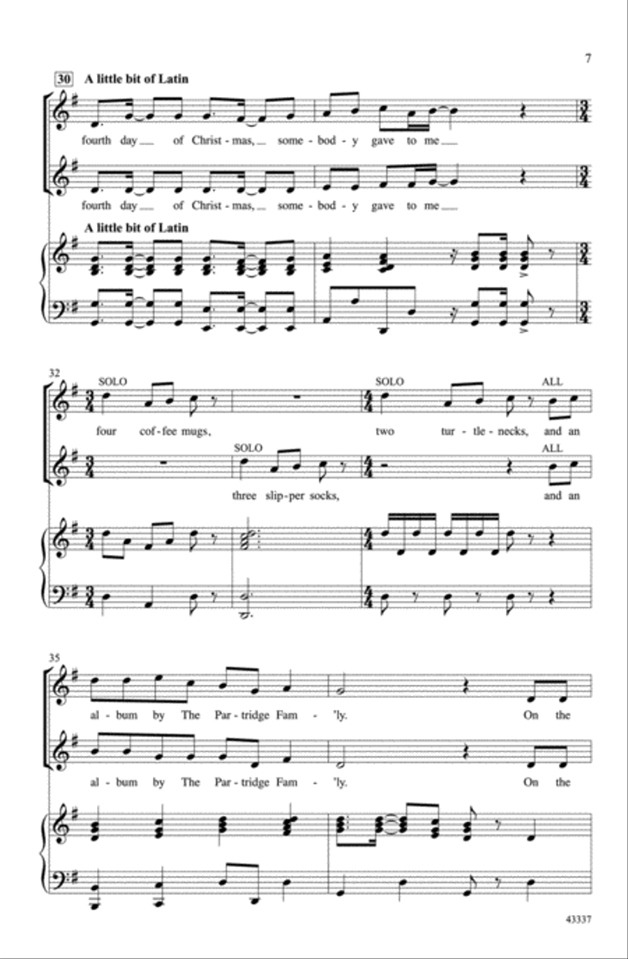 The Twelve Days of a Regifted Christmas Choir scores gallery preview page 6