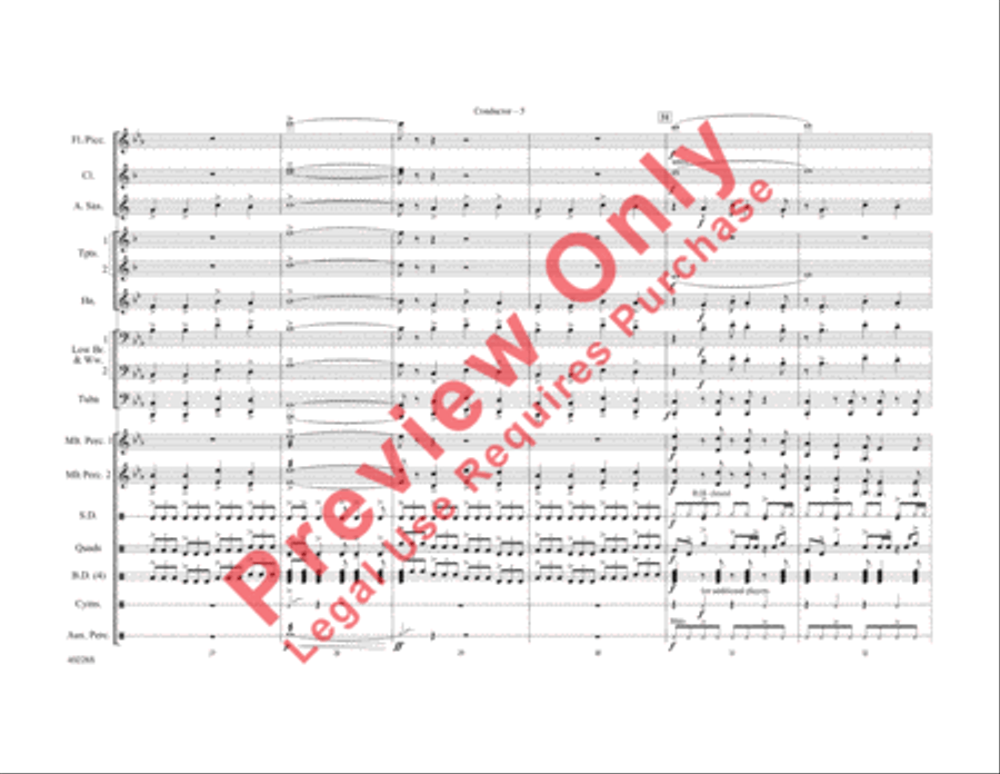 Die Another Day / Live and Let Die / James Bond Theme Marching Band scores gallery preview page 6
