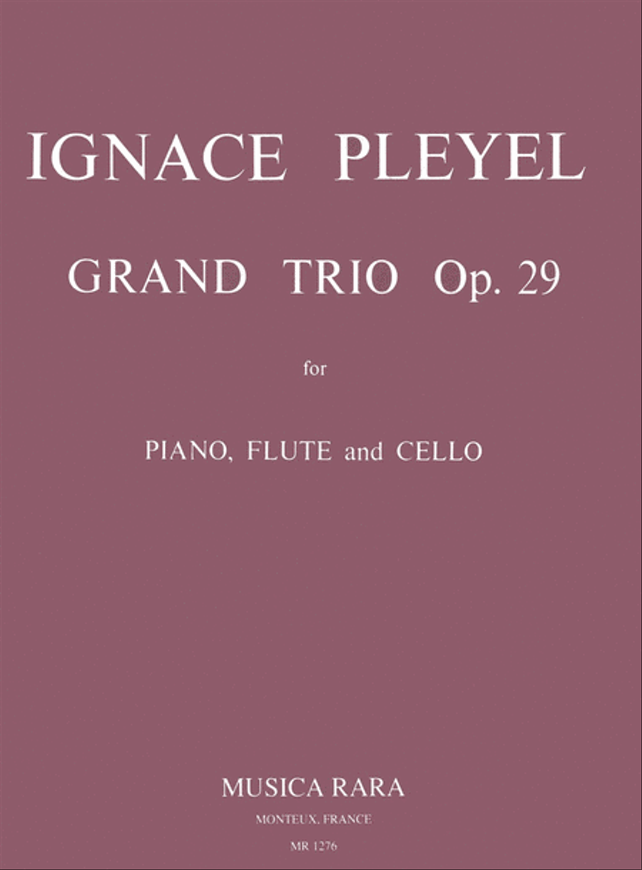 Grand Trio in D major Op. 29 B 461 Piano scores gallery preview page 1
