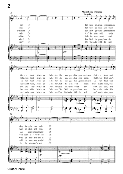 Schubert-Eine altschottische Ballade,in b flat minor,Op.165,No.5,for Voice and Piano image number null