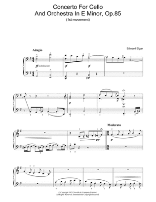 Concerto For Cello And Orchestra In E Minor, Op.85