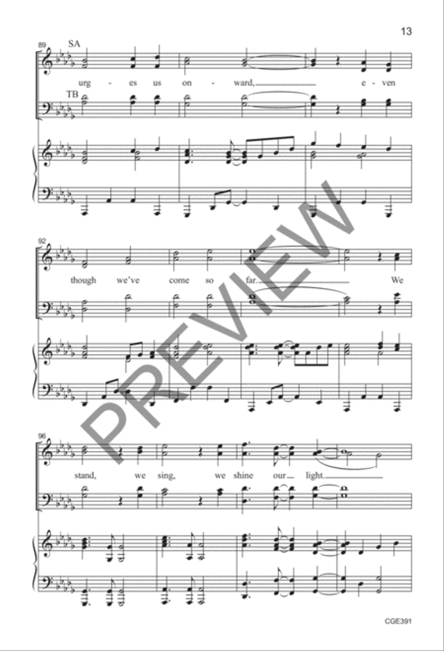 This Is Who We Are (SATB) with Djembe 4-Part scores gallery preview page 12