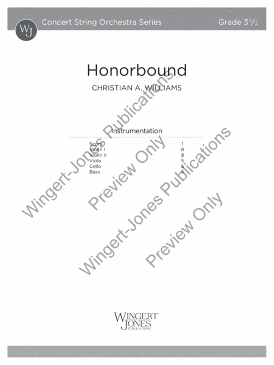 Honorbound String Orchestra scores gallery preview page 2