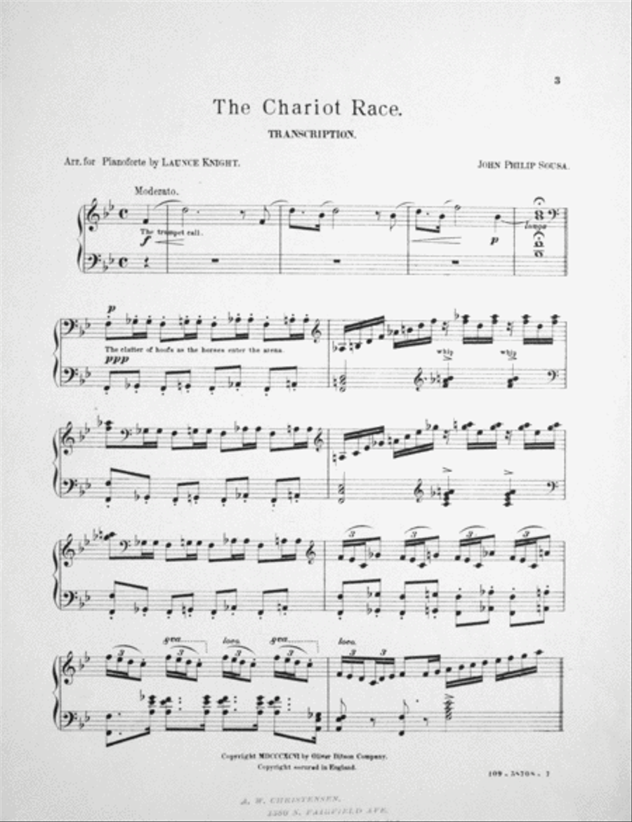 The Chariot Race. Transcription Piano Solo scores gallery preview page 2
