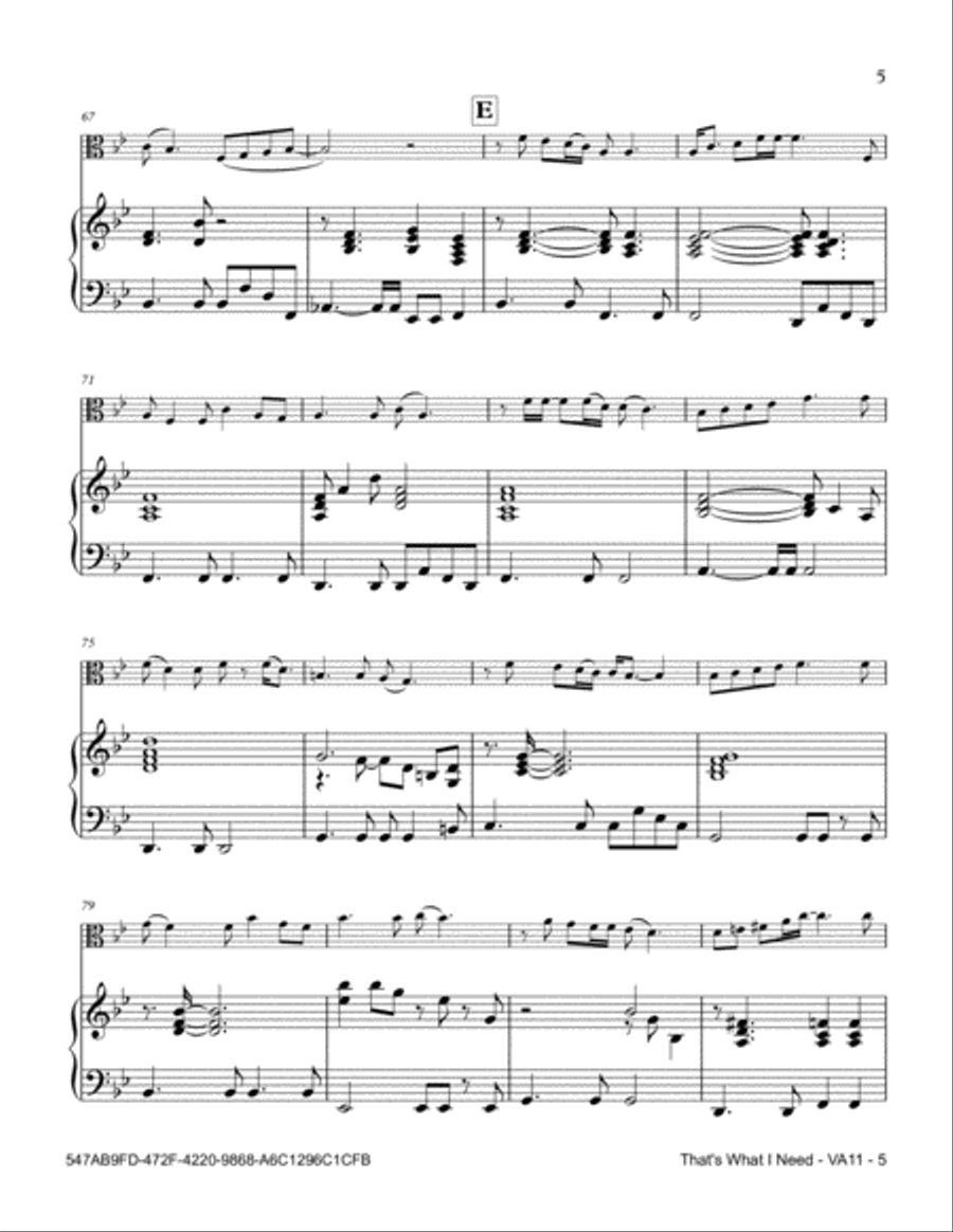 That's What I Need Viola scores gallery preview page 5