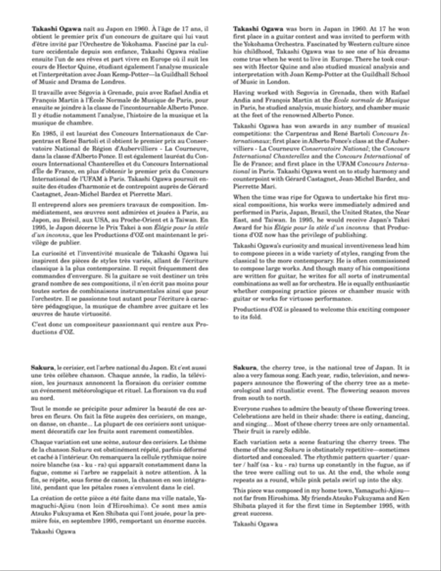 Choral, variations et fugue sur « Sakura » Classical Guitar scores gallery preview page 3