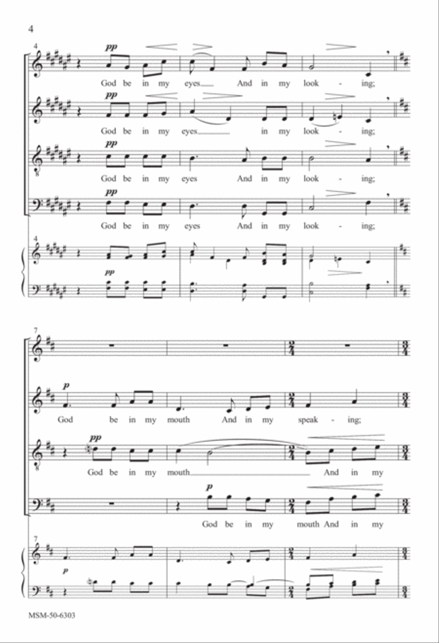 God Be in My Head God Be in My Head 4-Part scores gallery preview page 3