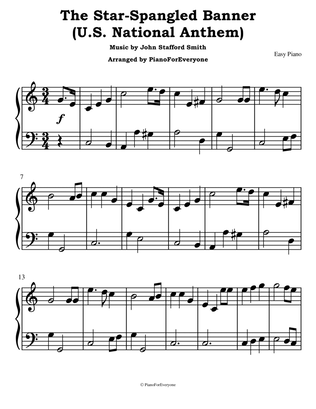 Book cover for The Star-Spangled Banner - U.S. National Anthem (Easy Piano)