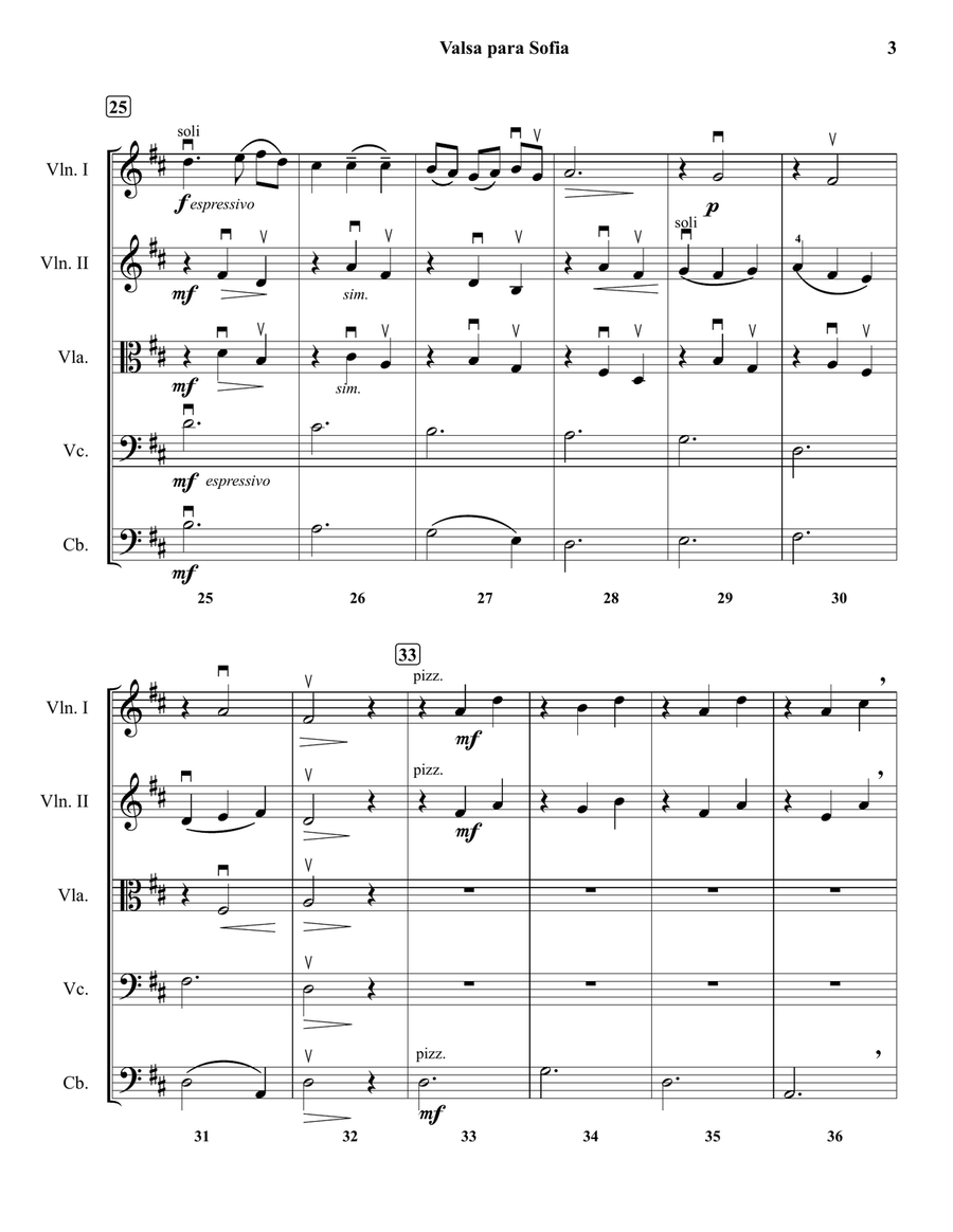 Valsa para Sofia String Orchestra scores gallery preview page 6