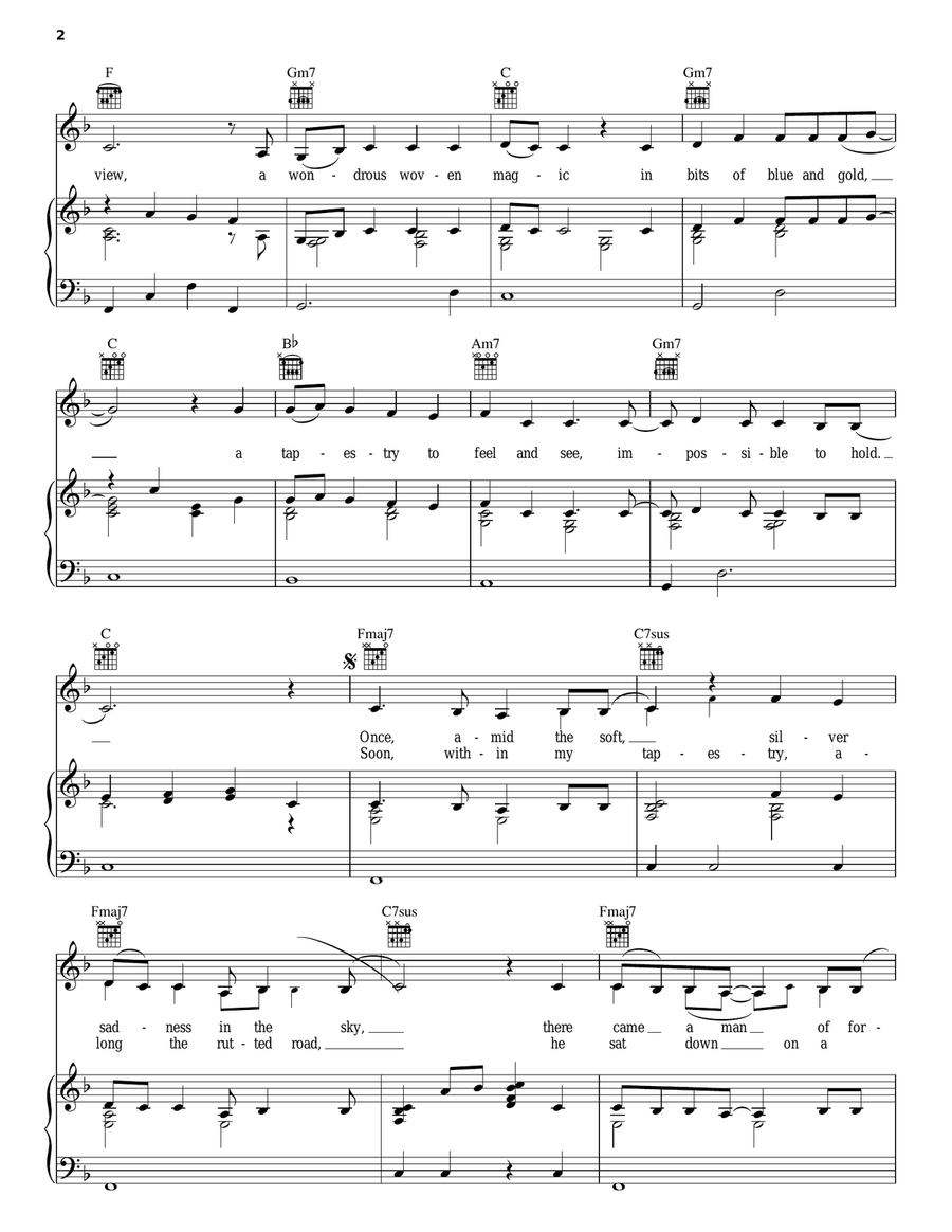 Tapestry Piano, Vocal, Guitar scores gallery preview page 2