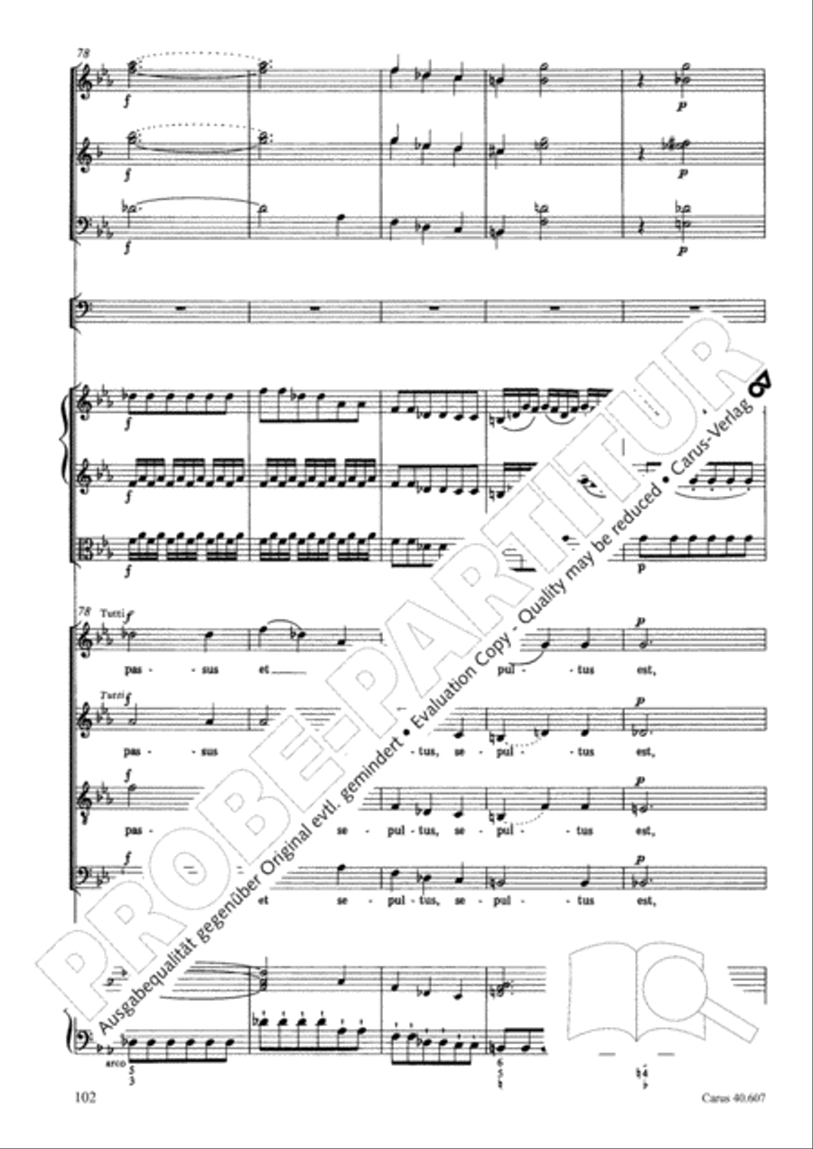 Mass in time of war (Missa in tempore belli) 4-Part scores gallery preview page 112