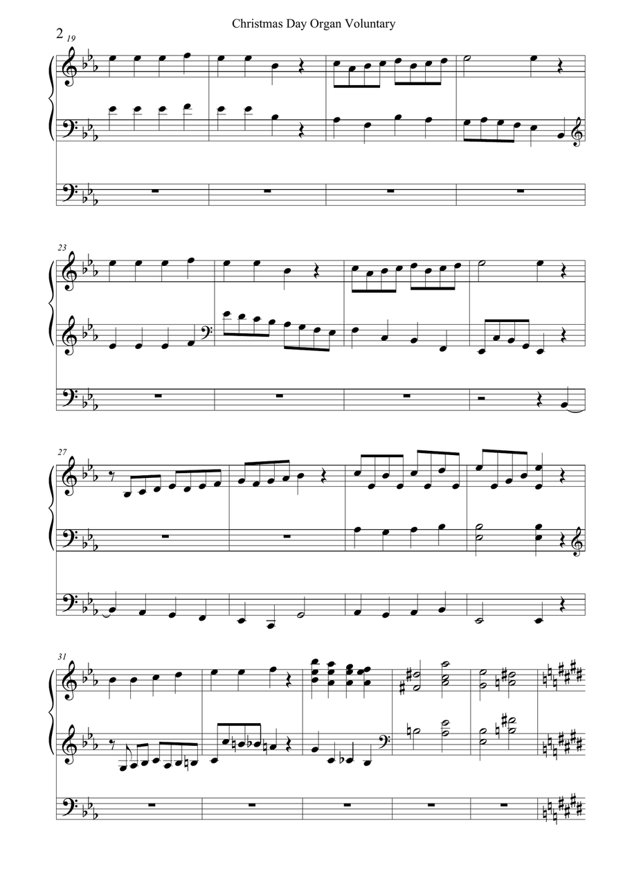 Christmas Day Organ Voluntary Organ Solo scores gallery preview page 4