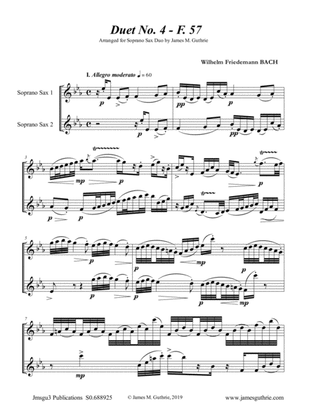 WF Bach: Duet No. 4 for Soprano Sax Duo