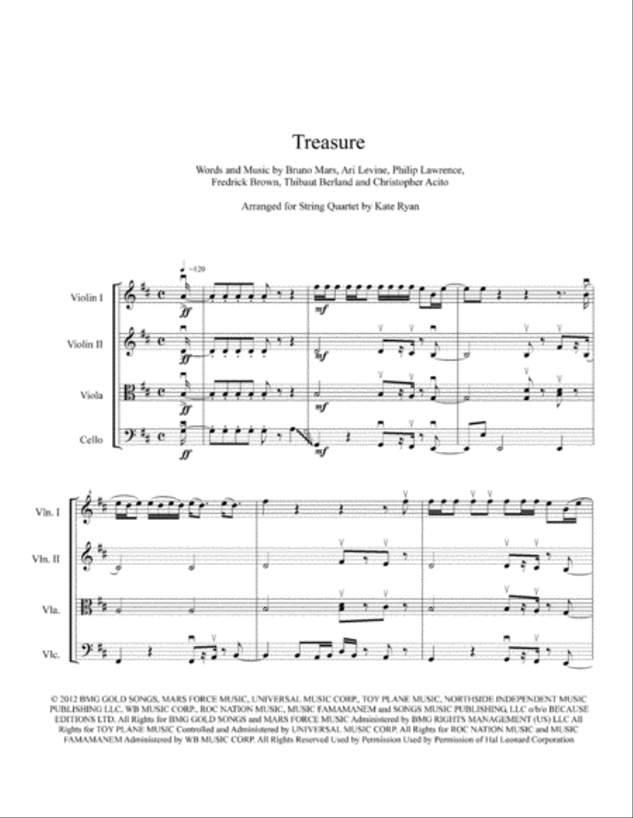 Treasure String Quartet scores gallery preview page 2