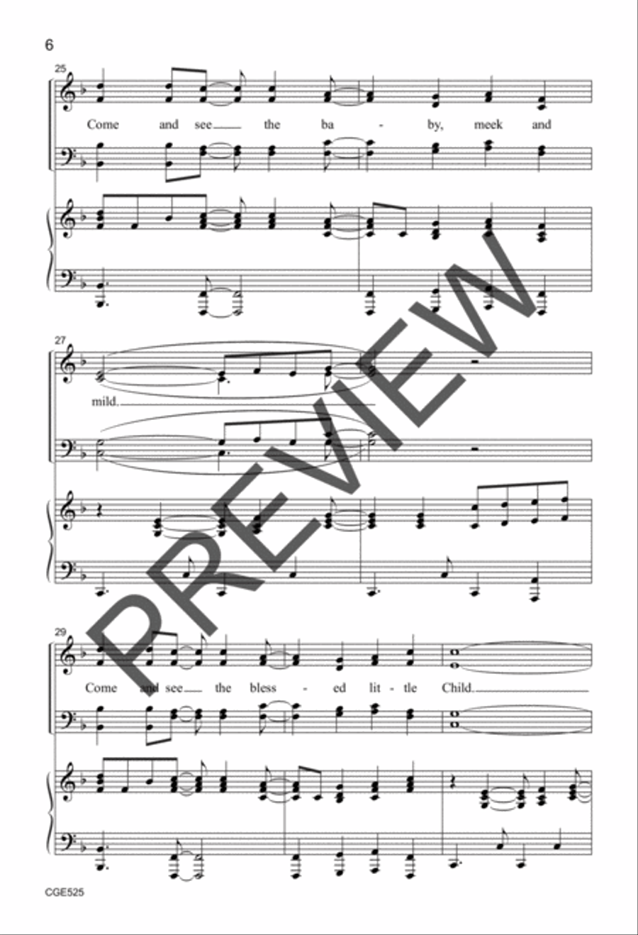Come and See the Child (SATB) 4-Part scores gallery preview page 6