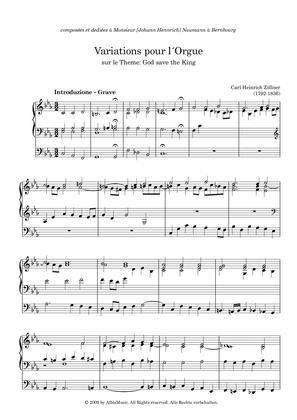 God save the King (Variations for Organ)