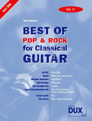 Best of Pop and Rock for Classical Guitar Vol. 11
