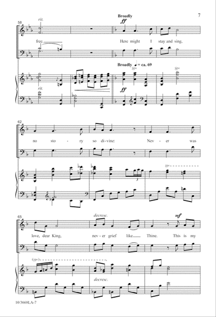 My Savior's Love to Me My Savior's Love to Me 4-Part scores gallery preview page 7