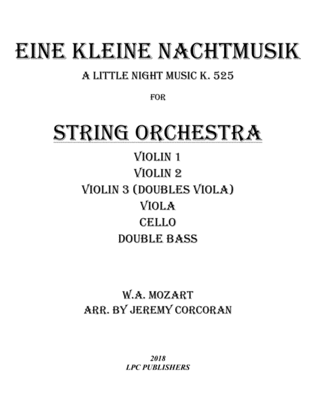 Eine Kleine Nachtmusik for String Orchestra image number null