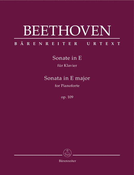 Sonata for Pianoforte in E major, op. 109