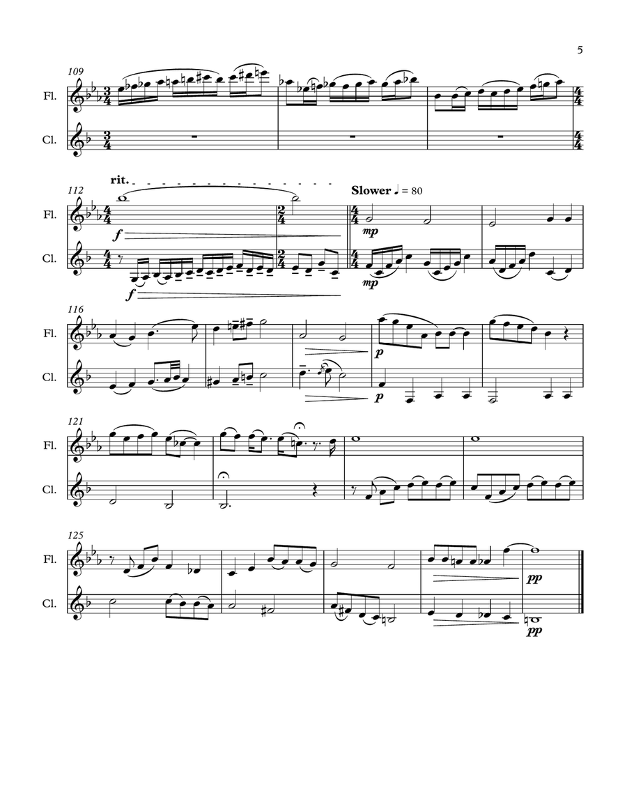 Bohemian Rhapsody Woodwind Duet scores gallery preview page 5