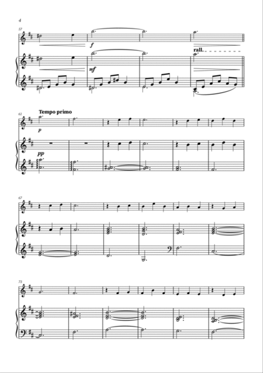 Clair de Lune - Violin and Piano Violin Solo scores gallery preview page 4