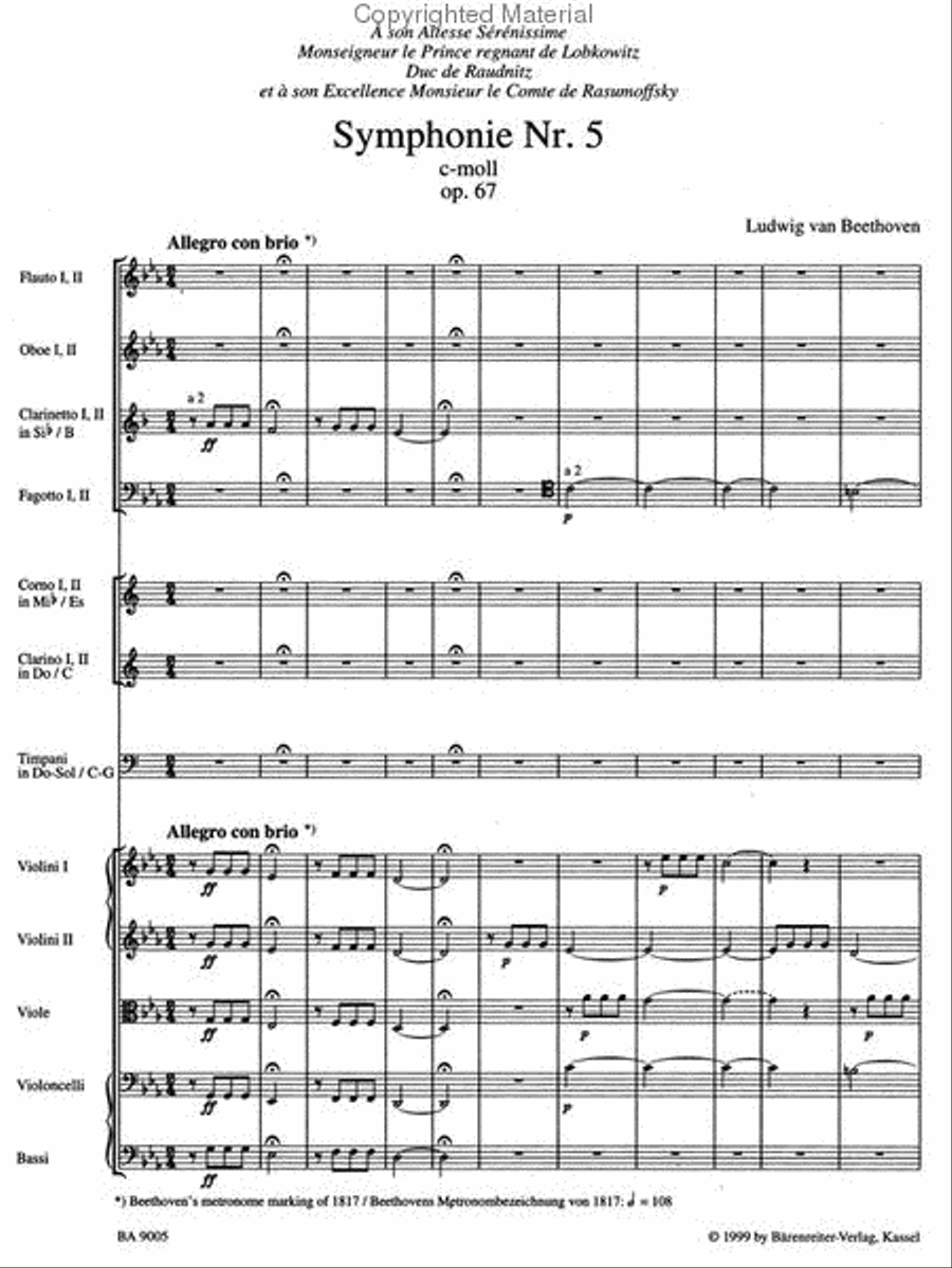 Symphony, No. 5 c minor, Op. 67 Viola scores gallery preview page 2