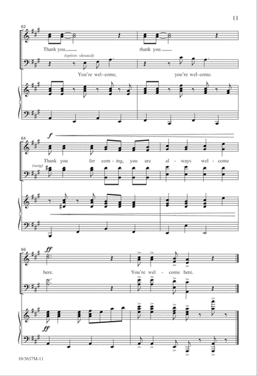 Thank You for Coming Thank You for Coming 4-Part scores gallery preview page 12