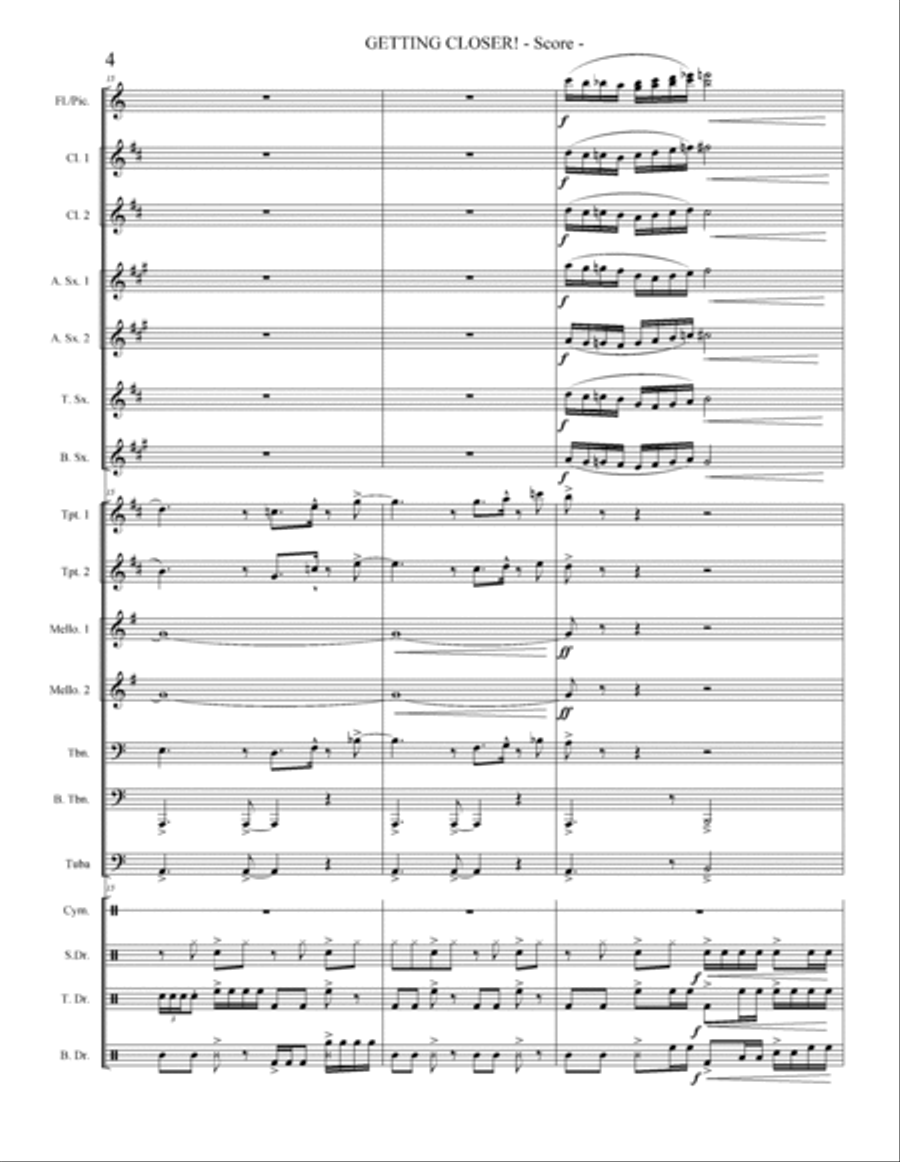 Getting Closer! Marching Band scores gallery preview page 4