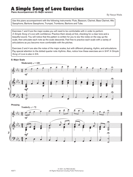 A Simple Song of Love (Sound Innovations Soloist, Baritone Bass Clef)