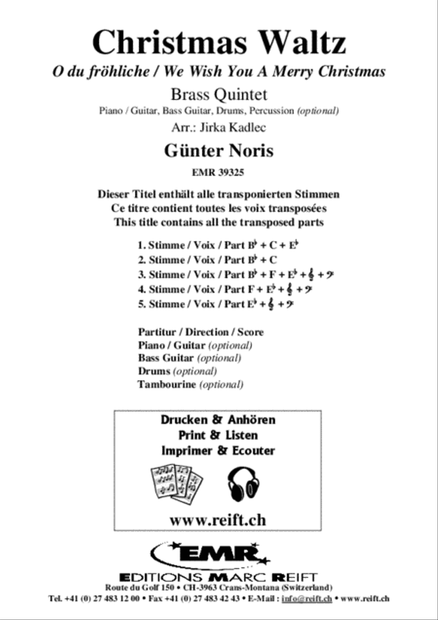 Christmas Waltz Brass Band scores gallery preview page 2