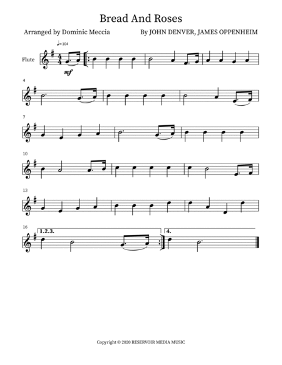 Bread And Roses Small Ensemble scores gallery preview page 3