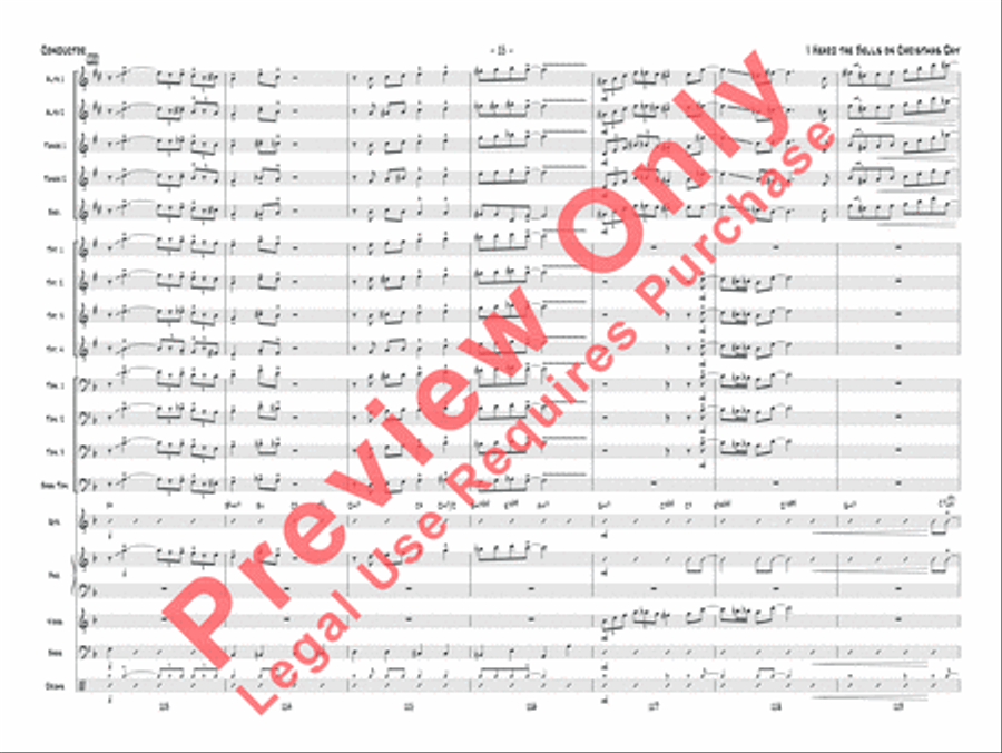 I Heard the Bells on Christmas Day Jazz Ensemble scores gallery preview page 16
