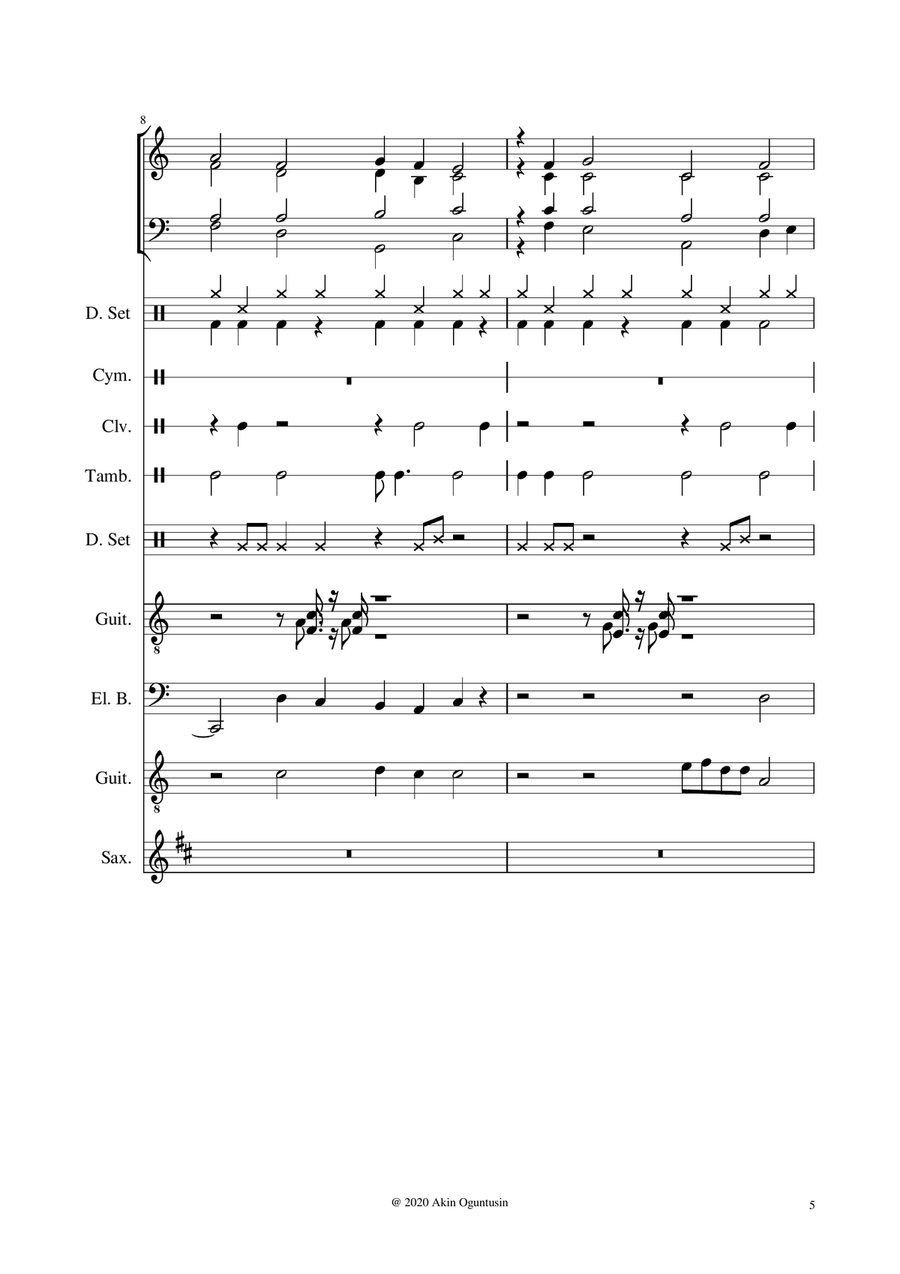 Jesu ni Balogun ọkọ - Jesus is the Captain of the ship 4-Part scores gallery preview page 6