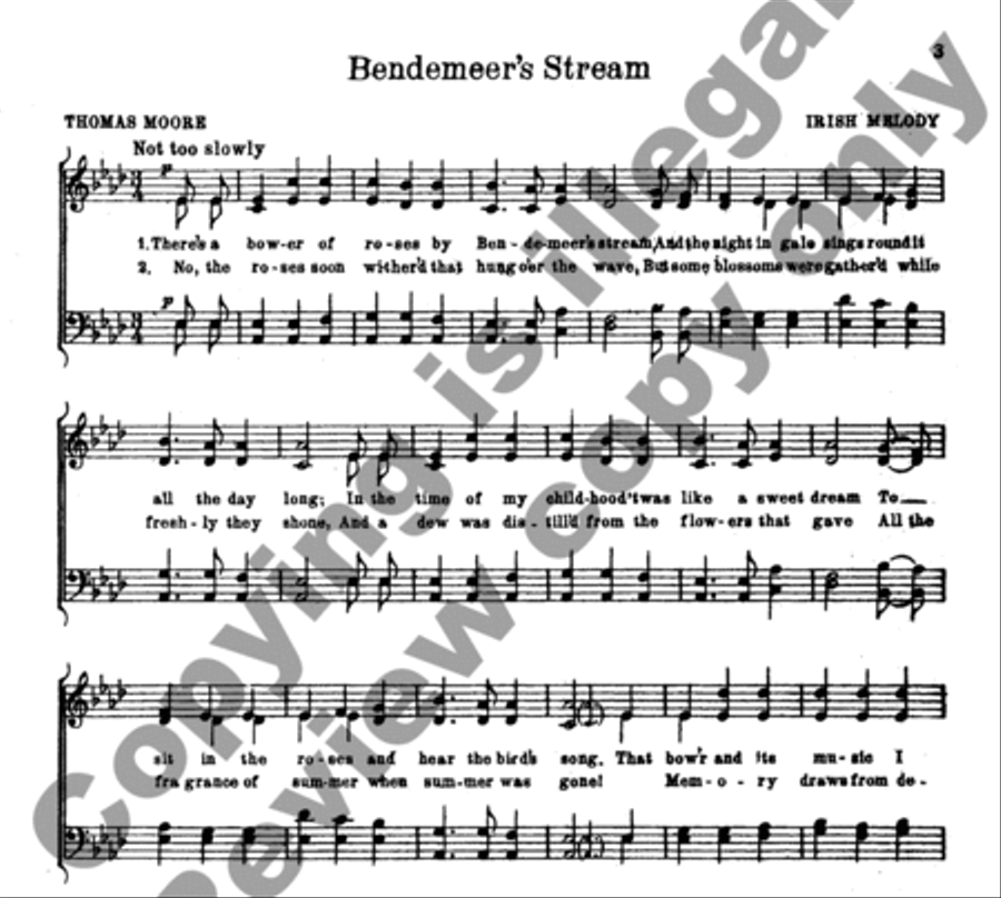 Bendemeer's Stream Bendemeer's Stream 4-Part scores gallery preview page 2