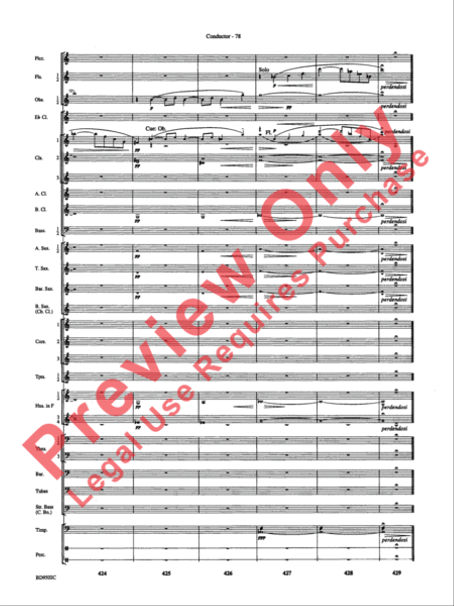 Symphony No. 3 for Band Concert Band scores gallery preview page 81